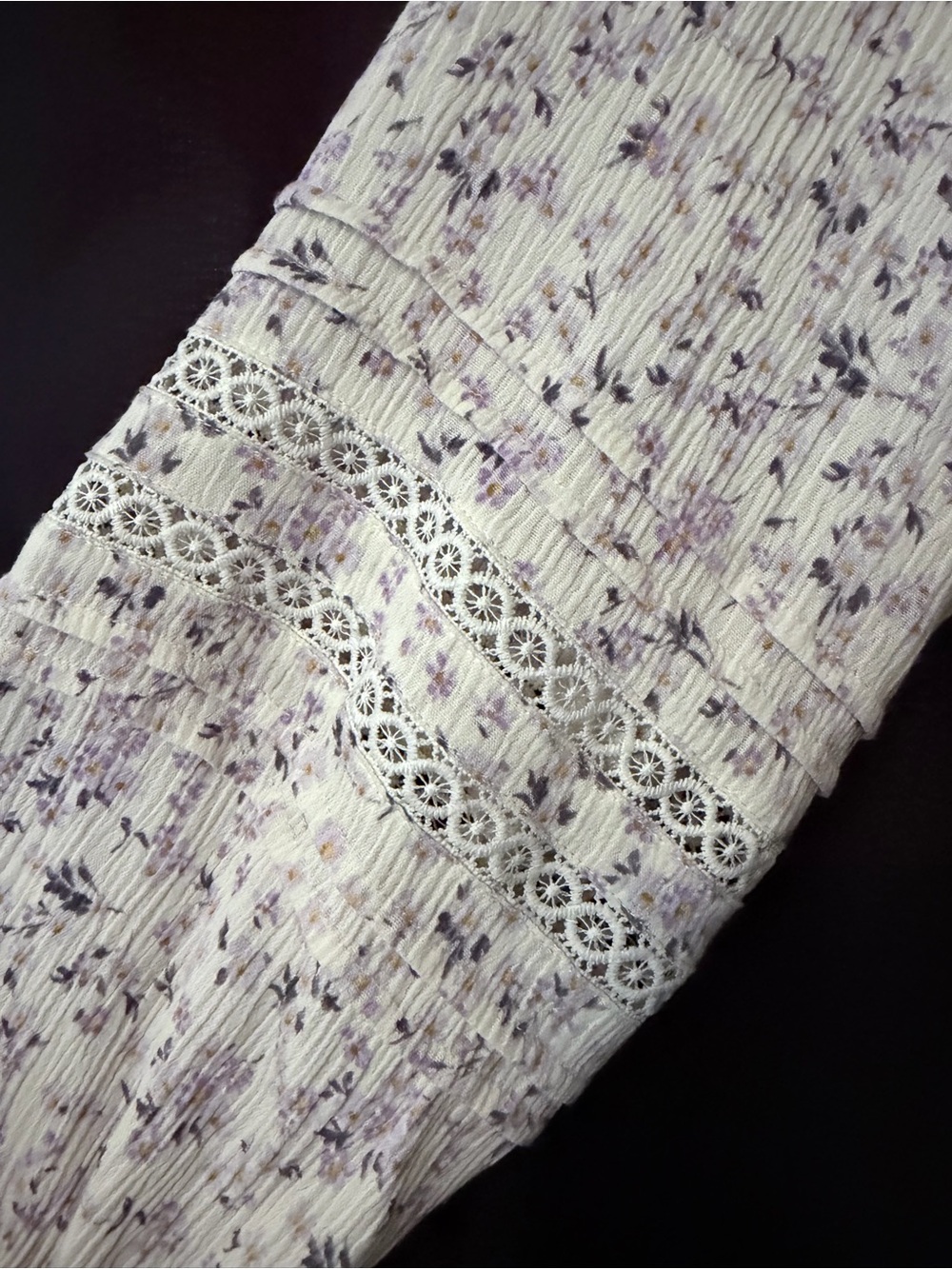 Light Purple Floral Peasant Blouse - Torrid - Picture 5 of 5